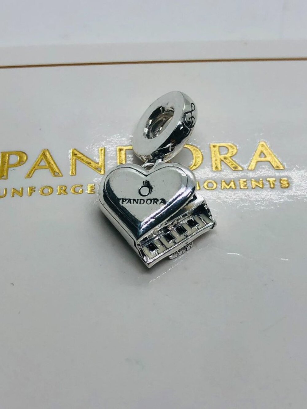 Pandora Grand Piano Heart Dangle Charm
